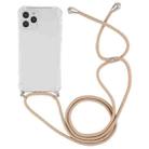 For iPhone 12 Pro Max Four-Corner Shockproof Transparent TPU Case with Lanyard(Gold) - 2