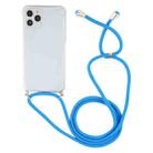 For iPhone 12 Pro Max Four-Corner Shockproof Transparent TPU Case with Lanyard(Blue) - 2