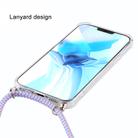 For iPhone 12 Pro Max Four-Corner Shockproof Transparent TPU Case with Lanyard(Purple Blue Yellow) - 3