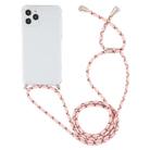 For iPhone 12 Pro Max Four-Corner Shockproof Transparent TPU Case with Lanyard(Pink Yellow) - 2