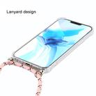 For iPhone 12 Pro Max Four-Corner Shockproof Transparent TPU Case with Lanyard(Pink Yellow) - 3