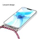 For iPhone 12 Pro Max Four-Corner Shockproof Transparent TPU Case with Lanyard(Red Grey Yellow) - 3