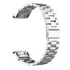 For Garmin 22mm Tri-beads Flat Buckle Titanium Alloy Watch Band(Silver) - 2