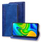 For Xiaomi Redmi Note 9 Business Stitching Horizontal Flip Leather Case with Double Folding & Bracket & Card Slots & Photo Frame & Wallet(Royal Blue) - 1