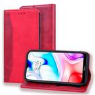 For Xiaomi Redmi 8 Business Stitching Horizontal Flip Leather Case with Double Folding & Bracket & Card Slots & Photo Frame & Wallet(Red) - 1