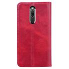 For Xiaomi Redmi 8 Business Stitching Horizontal Flip Leather Case with Double Folding & Bracket & Card Slots & Photo Frame & Wallet(Red) - 3