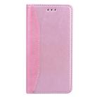 For Xiaomi Redmi 8 Business Stitching Horizontal Flip Leather Case with Double Folding & Bracket & Card Slots & Photo Frame & Wallet(Rose Gold) - 1