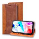 For Xiaomi Redmi 8A Business Stitching Horizontal Flip Leather Case with Double Folding & Bracket & Card Slots & Photo Frame & Wallet(Brown) - 1