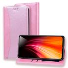 For Xiaomi Redmi Note 8 Business Stitching Horizontal Flip Leather Case with Double Folding & Bracket & Card Slots & Photo Frame & Wallet(Rose Gold) - 1