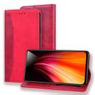 For Xiaomi Redmi Note 8 Pro Business Stitching Horizontal Flip Leather Case with Double Folding & Bracket & Card Slots & Photo Frame & Wallet(Red) - 1