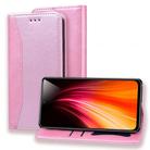 For Xiaomi Redmi Note 8 Pro Business Stitching Horizontal Flip Leather Case with Double Folding & Bracket & Card Slots & Photo Frame & Wallet(Rose Gold) - 1