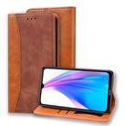 For Xiaomi Redmi Note 8T Business Stitching Horizontal Flip Leather Case with Double Folding & Bracket & Card Slots & Photo Frame & Wallet(Brown) - 1