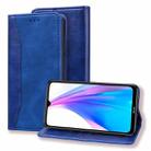 For Xiaomi Redmi Note 8T Business Stitching Horizontal Flip Leather Case with Double Folding & Bracket & Card Slots & Photo Frame & Wallet(Royal Blue) - 1