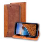 For Xiaomi Redmi 7A Business Stitching Horizontal Flip Leather Case with Double Folding & Bracket & Card Slots & Photo Frame & Wallet(Brown) - 1