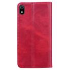 For Xiaomi Redmi 7A Business Stitching Horizontal Flip Leather Case with Double Folding & Bracket & Card Slots & Photo Frame & Wallet(Red) - 3