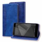 For Xiaomi Redmi 4X Business Stitching Horizontal Flip Leather Case with Double Folding & Bracket & Card Slots & Photo Frame & Wallet(Royal Blue) - 1