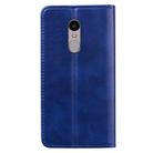 For Xiaomi Redmi Note 4 / Note 4 X Business Stitching Horizontal Flip Leather Case with Double Folding & Bracket & Card Slots & Photo Frame & Wallet(Royal Blue) - 3