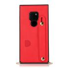 For Huawei Mate 20 Wrist Strap PU+TPU Shockproof Protective Case with Crossbody Lanyard & Holder & Card Slot(Red) - 2