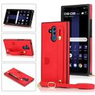 For Huawei Mate 20 Lite Wrist Strap PU+TPU Shockproof Protective Case with Crossbody Lanyard & Holder & Card Slot(Red) - 1