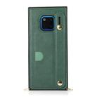 For Huawei Mate 20 Pro Wrist Strap PU+TPU Shockproof Protective Case with Crossbody Lanyard & Holder & Card Slot(Green) - 2