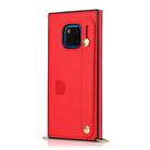 For Huawei Mate 20 Pro Wrist Strap PU+TPU Shockproof Protective Case with Crossbody Lanyard & Holder & Card Slot(Red) - 2