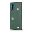 For Huawei P30 Pro Wrist Strap PU+TPU Shockproof Protective Case with Crossbody Lanyard & Holder & Card Slot(Green) - 2