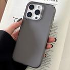 For iPhone 16 Pro Max Transparent Comfortable Frosted TPU Phone Case(Black) - 1