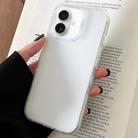 For iPhone 16 Plus Transparent Comfortable Frosted TPU Phone Case(White) - 1