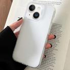 For iPhone 14 Plus Transparent Comfortable Frosted TPU Phone Case(White) - 1
