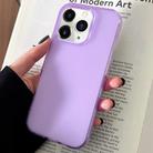 For iPhone 11 Pro Max Transparent Comfortable Frosted TPU Phone Case(Purple) - 1