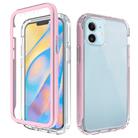 For iPhone 12 mini Shockproof TPU Frame + Clear PC Back Case + Front PET Screen Protector(Pink) - 2