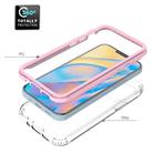 For iPhone 12 mini Shockproof TPU Frame + Clear PC Back Case + Front PET Screen Protector(Rose Gold) - 3