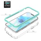 For iPhone 12 / 12 Pro Shockproof TPU Frame + Clear PC Back Case + Front PET Screen Protector(Blue) - 3
