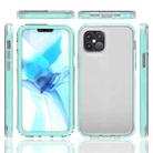 For iPhone 12 / 12 Pro Shockproof TPU Frame + Clear PC Back Case + Front PET Screen Protector(Mint Green) - 2