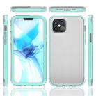 For iPhone 12 Pro Max Shockproof TPU Frame + Clear PC Back Case + Front PET Screen Protector(Mint Green) - 2