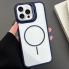 For iPhone 16 Pro Max PC Lens Holder MagSafe Magnetic Phone Case(Blue) - 1
