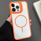 For iPhone 15 Pro Max PC Lens Holder MagSafe Magnetic Phone Case(Orange) - 1