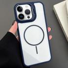 For iPhone 15 Pro Max PC Lens Holder MagSafe Magnetic Phone Case(Blue) - 1