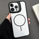 For iPhone 14 Pro PC Lens Holder MagSafe Magnetic Phone Case(Black) - 1