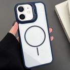 For iPhone 12 PC Lens Holder MagSafe Magnetic Phone Case(Blue) - 1