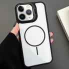For iPhone 11 Pro Max PC Lens Holder MagSafe Magnetic Phone Case(Black) - 1