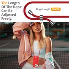 For Realme Narzo N53 4G / Note 50 4G Integrated Card Bag Solid Color Liquid Silicone Phone Case with Lanyard(Red) - 3
