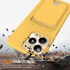 For Realme Narzo N53 4G / Note 50 4G Integrated Card Bag Solid Color Liquid Silicone Phone Case with Lanyard(Yellow) - 2
