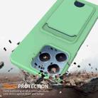For Realme Note 60 / Note 60x Integrated Card Bag Solid Color Liquid Silicone Phone Case with Lanyard(Green) - 2