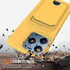 For Realme Note 60 / Note 60x Integrated Card Bag Solid Color Liquid Silicone Phone Case with Lanyard(Yellow) - 2