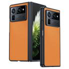 For Tecno Phantom V Fold2 Ultra-thin Plain Skin Leather Phone Case(Orange) - 1