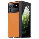 For Tecno Phantom V Fold2 Ultra-thin Plain Skin Leather Phone Case(Orange) - 2