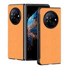 For Tecno Phantom V Fold Ultra-thin Plain Skin Leather Phone Case(Orange) - 1