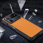 For Tecno Phantom V Fold Ultra-thin Plain Skin Leather Phone Case(Orange) - 3