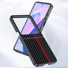 For Infinix Zero Flip India Ultra-thin Carbon Fiber Texture Printing Phone Case(Black) - 2
